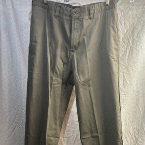 Olive Chino Pants (35 waist - 37" Inseam) - Wrinkle and Stain resistant